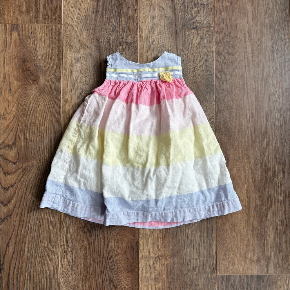 Colorful Striped Baby Dress